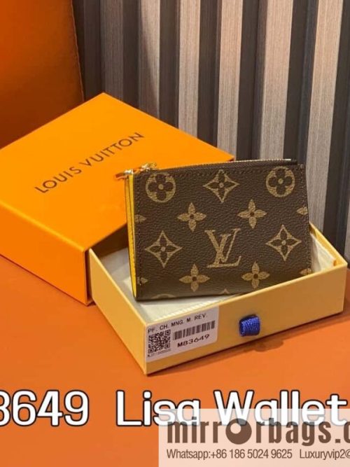 M83649 presbyopia yellow, wallet change bag wallet series Lisa Wallet wallet M82605 M82383