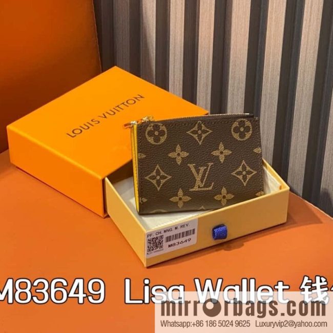 M83649 presbyopia yellow, wallet change bag wallet series Lisa Wallet wallet M82605 M82383
