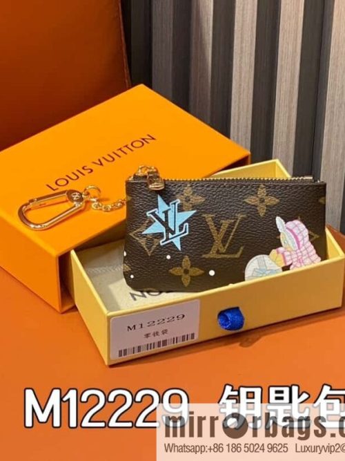 [Original order boutique] M12229 blue, Christmas model, key bag wallet series, key bag.
