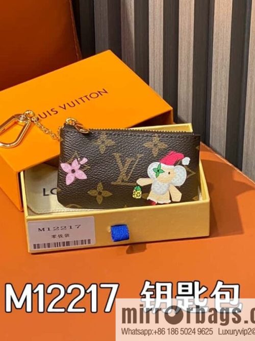 [Original order boutique] M12217 red, Christmas model, key bag wallet series, key bag.