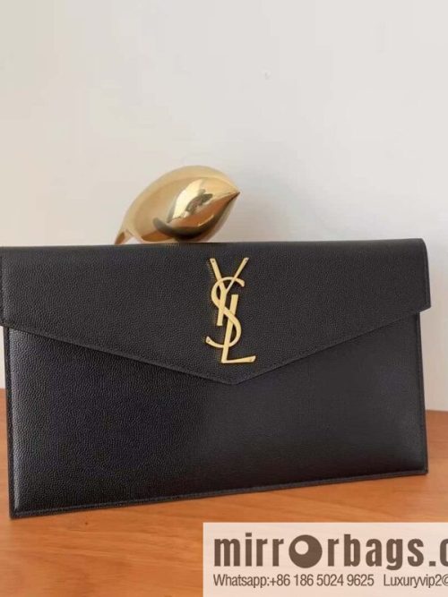 YSL 𝑼𝒑𝒕𝒐𝒘𝒏_ Caviar Clutch 565739 Black
