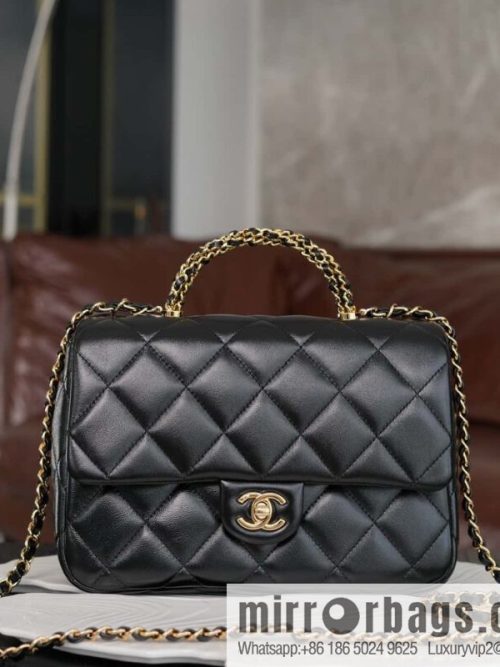 𝐂𝐇𝐀𝐍𝐄𝐋 𝟐𝟒𝐛 Flap new thick chain handle, large AS5043 black