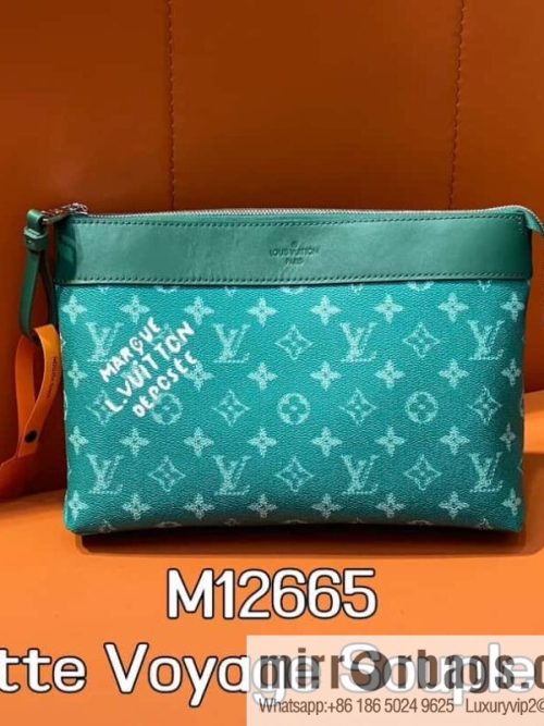 [Original order boutique] M12665 green, handbag clutch series Pochette Voyage Souple clutch