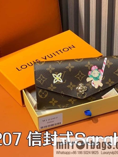 [Original order boutique] M12207 red, Christmas model, flip wallet series, envelope Sarah wallet.