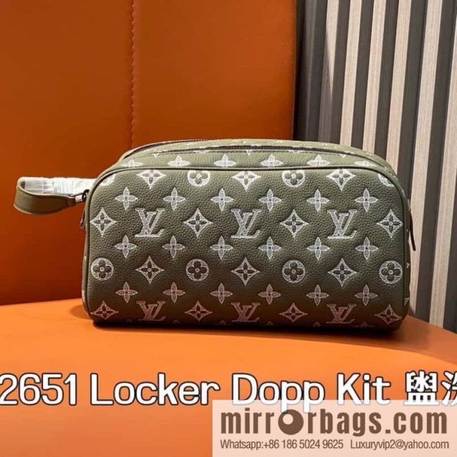 [Original order boutique] M12651 green silk screen printing, toilet bag cosmetic bag series Locker Dopp Kit toilet bag