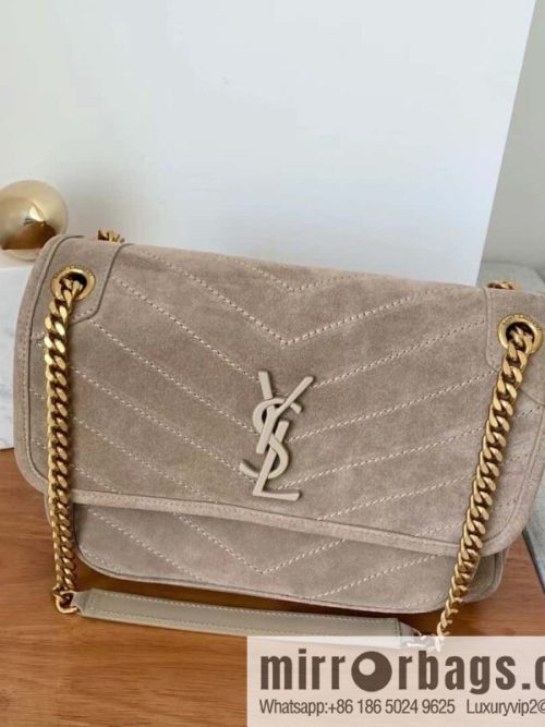 YSL 🌱 𝙉𝙞𝙠𝙞 𝟮𝟴𝙘𝙢 『 suede with cowhide 498894 grey