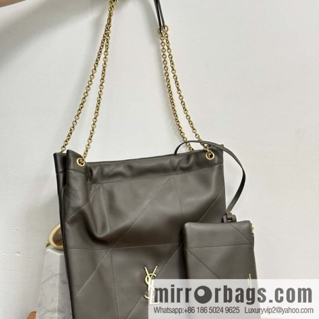 YSL 𝗝𝗔𝗠𝗜𝗘 𝟰.𝟯 𝗣𝗢𝗖𝗛𝗢𝗡 suede clutch bag 781666 musk green
