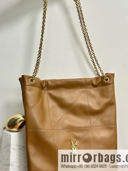 YSL 𝗝𝗔𝗠𝗜𝗘 𝟰.𝟯 𝗣𝗢𝗖𝗛𝗢𝗡 sheep leather clutch bag 781666 caramel color