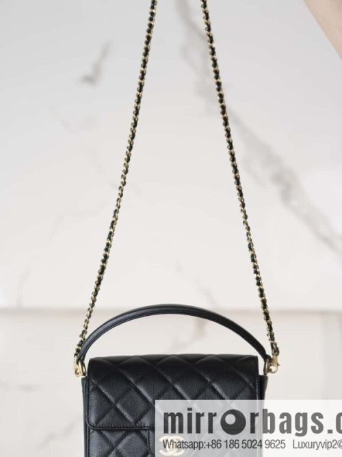 𝐂𝐇𝐀𝐍𝐄𝐋 24K CF Handle Cover Bag, Black, Small AS5165