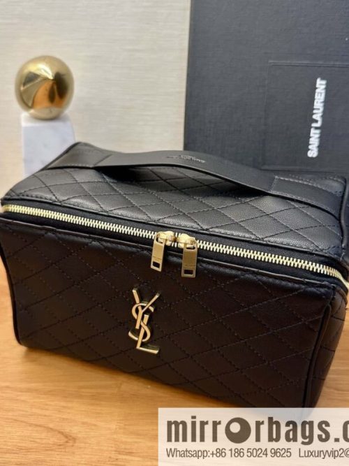 YSL quilted sheep leather cosmetic bag 753171