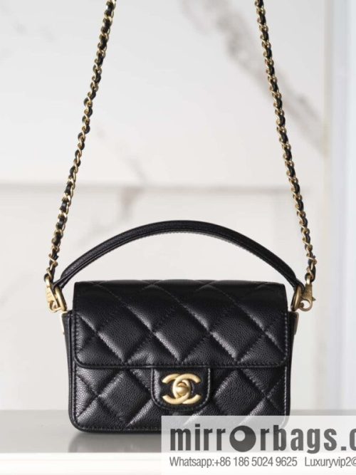 𝐂𝐇𝐀𝐍𝐄𝐋 24K CF Handle Cover Bag, Black Mini AS5164