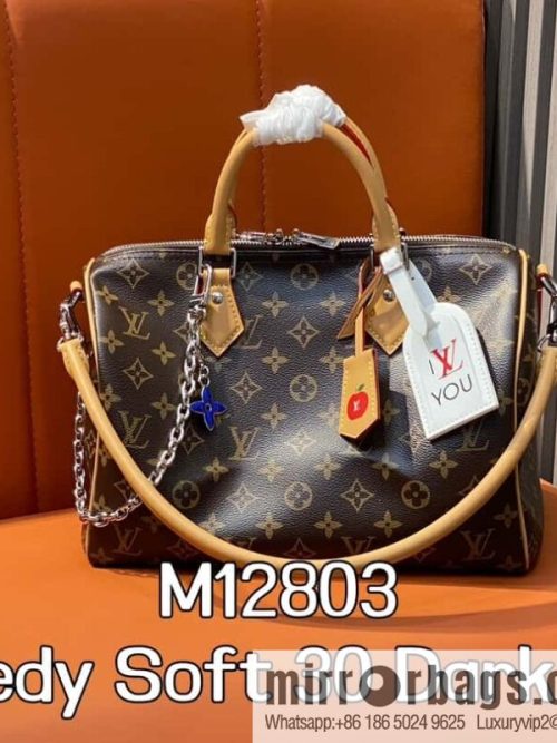 [Original order boutique] M12803 presbyopia, pillow bag speedy series Speedy Soft 30 Dark handbag