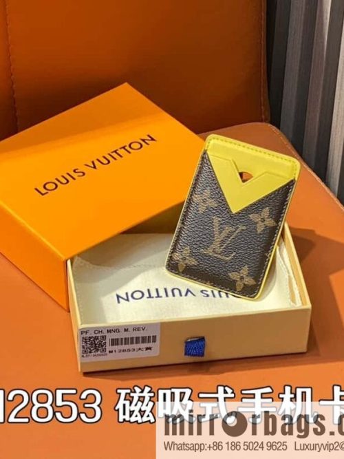 [Original order boutique] M12853 old flower yellow, magnetic mobile phone card holder