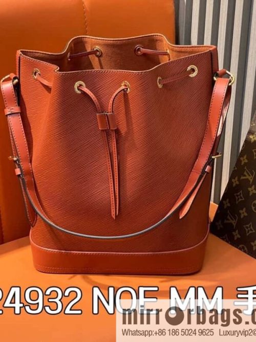 [Original order boutique] M24932 brown, water ripple bucket bag NOE MM handbag Noé MM bucket bag