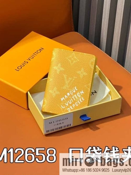 [Original order boutique] M12658 yellow flower silk screen printing, card bag wallet series, pocket wallet