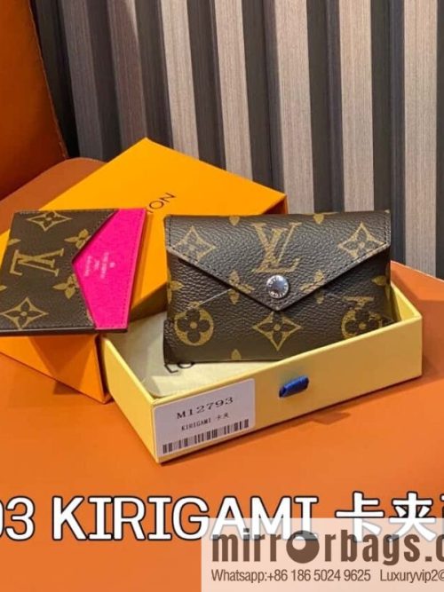 [Original order boutique] M12793 presbyopia plum red, card bag wallet series KIRIGAMI card clip two-piece set