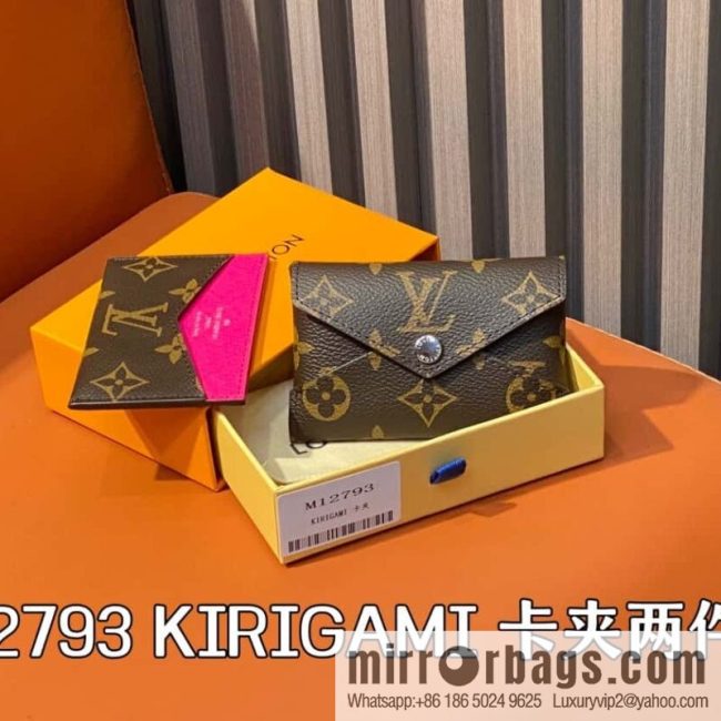 [Original order boutique] M12793 presbyopia plum red, card bag wallet series KIRIGAMI card clip two-piece set
