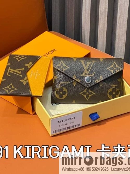 [Original order boutique] M12791 old flower yellow, card bag wallet series KIRIGAMI card clip two-piece set