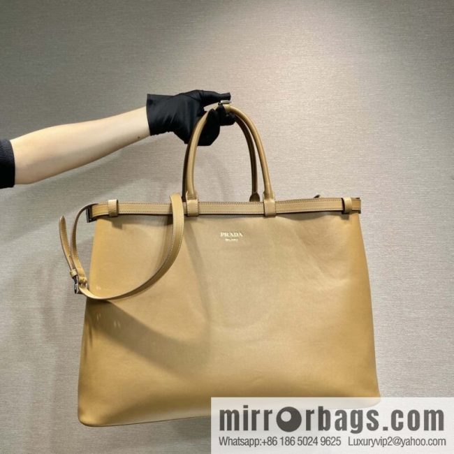 PRADA 🎉 new men\'s bag 🎉 1BG126 extra large 🎉🎉 brown