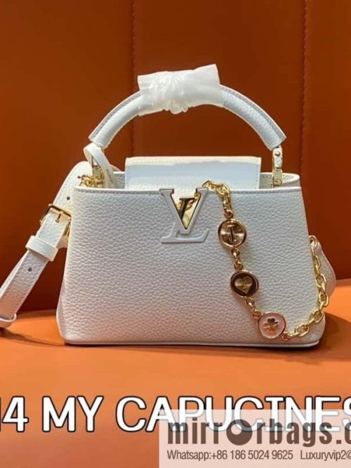 [Original order boutique] K00014 white full leather, chain cap that English series, personalized custom MY CAPUCINES handbag