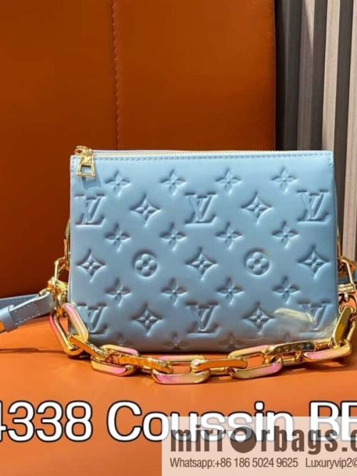 [Original order boutique] M24338 blue, full leather chain bag series, sheepskin Coussin BB handbag