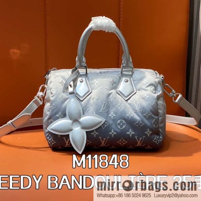 [Original order boutique] M11848 silver down, pillow bag speedy series, ski series SPEEDY BANDOULIZRE 25 handbag