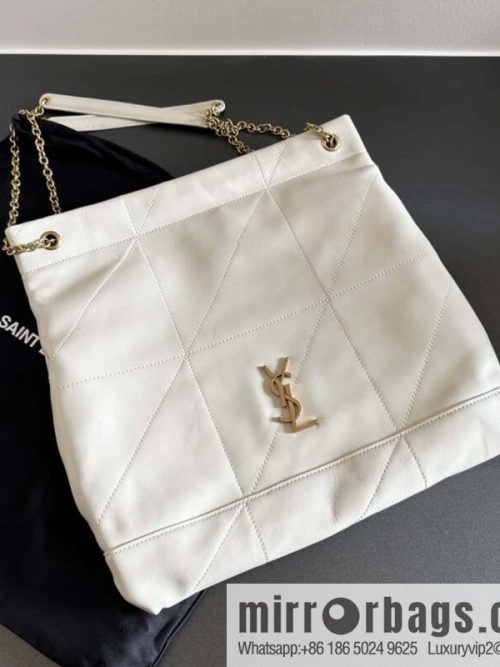 YSL 𝗝𝗔𝗠𝗜𝗘 𝟰.𝟯 𝗣𝗢𝗖𝗛𝗢𝗡 sheep leather clutch bag 781666 white