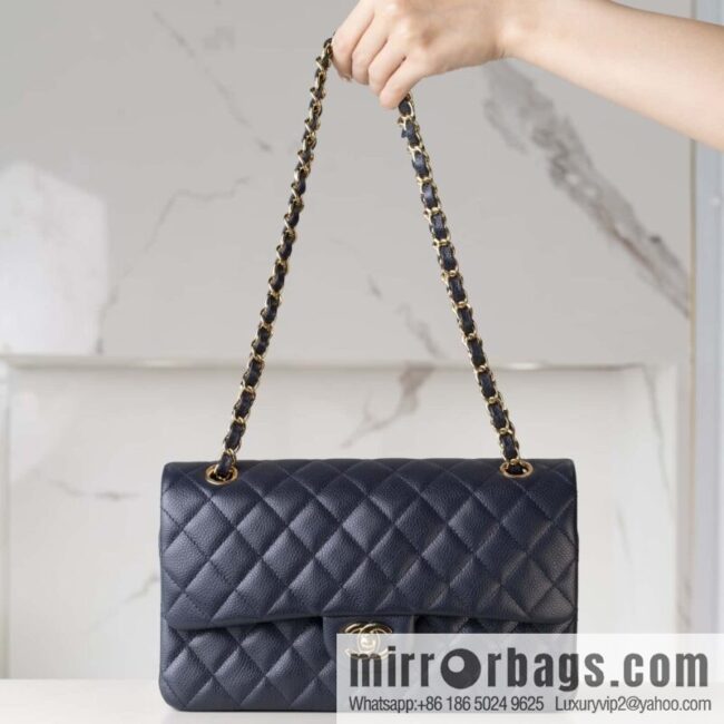 wsxc1734449581131_0-800x800dhvahew0aa4130644_20250702215009.jpg ℂ𝔽 𝗖𝗹𝗮𝘀𝘀𝗶𝗰 𝗙𝗹𝗮𝗽 | Original Litchi Pattern 🐂 Medium, Dark Blue A01112