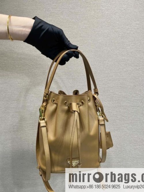 PRADA 🎉 calfskin bucket bag 🎉 1BE067 new 🎉🎉 brown