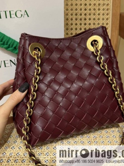 BV Small Parachute Chain Bag, Barolo Burgundy 817175