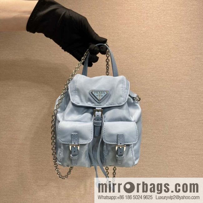 PRADA 🎉 Mini Backpack 🎉 1BH029 Upgraded 🎉🎉 Blue
