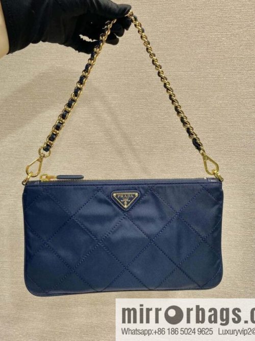 PRADA 🎉 Embroidered Hobo 🎉 1 Nl 054 Underarm Bag 🎉🎉 Blue