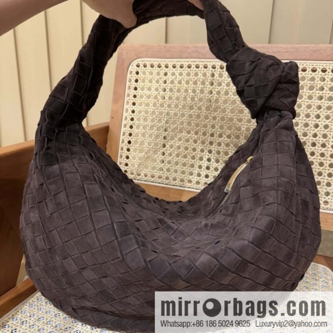 BV Jodie Shoulder Backpack 600261 Suede Chocolate Brown