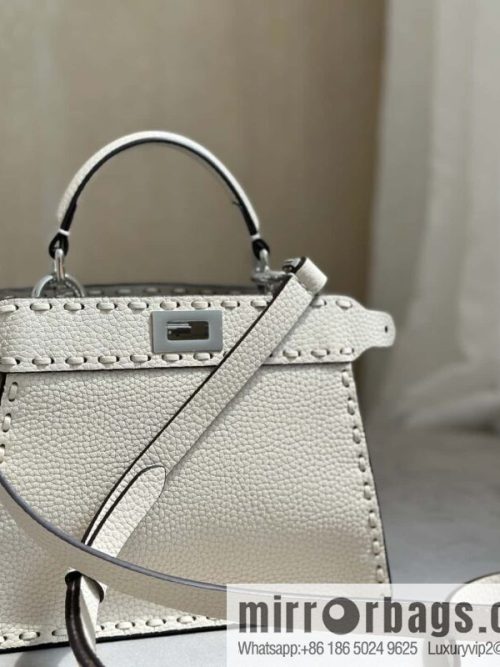 FENDI peekaboo new series I see you petite model number 80133As white