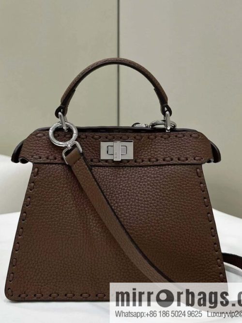 FENDI peekaboo new series I see you petite model number 80133As coffee color