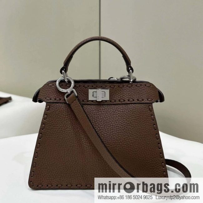 FENDI peekaboo new series I see you petite model number 80133As coffee color