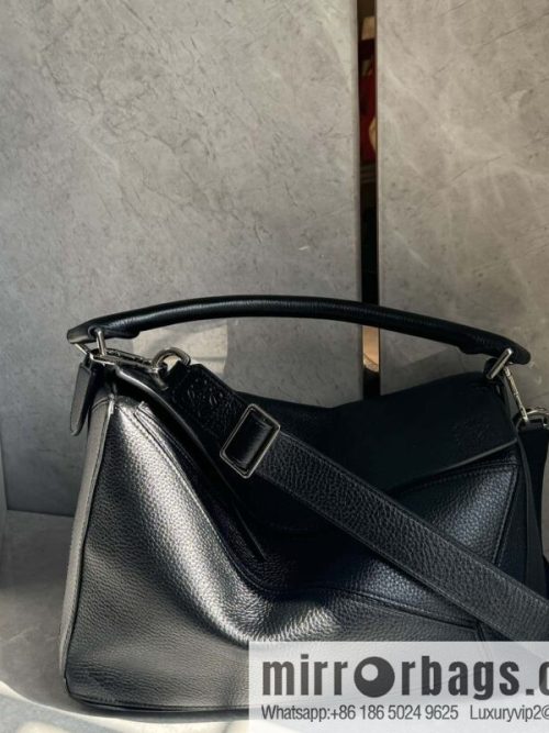 LOEWE new deerskin black silver puzzle 0158 black