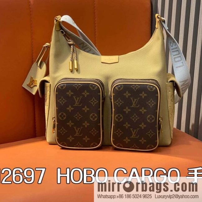 [Original order boutique] M12697 presbyopia brown, men\'s bag messenger bag series HOBO CARGO handbag