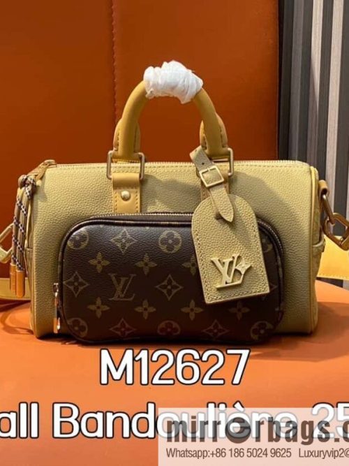 [Original order boutique] M12627 presbyopia brown, men\'s bag pillow bag keepall series, this Keepall Bandoulière 25 handbag