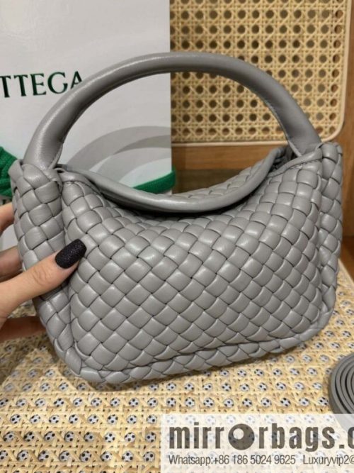 BV Small Cobble Handbag 805739 Silver Grey