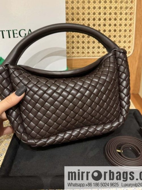 BV Small Cobble Handbag 805739 Chocolate Brown