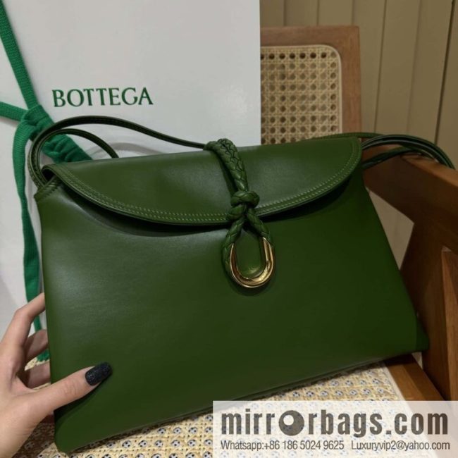 BV Large Liberta Crossbody Bag 806034 Green Pepper Green