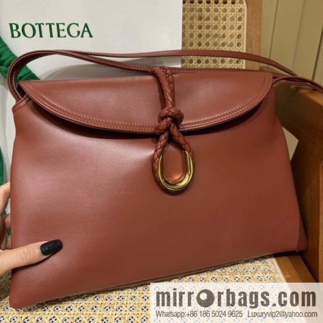 BV Large Liberta Crossbody Bag 806034 Brick Red