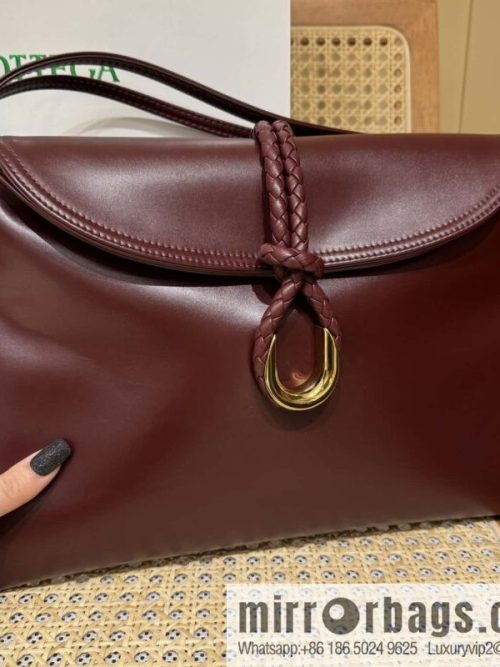 BV Large Liberta Crossbody Bag 806034 Barolo Burgundy