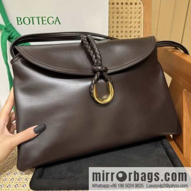 BV Large Liberta Crossbody Bag 806034 Chocolate Brown