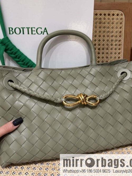 BV small horizontal Andiamond handbag 766010 travertine green
