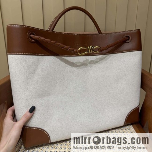 BV Large Andiamond Handbag 786194 Caramel Patchwork
