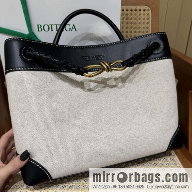 BV Medium Andiamond Handbag 766016 Black Patchwork