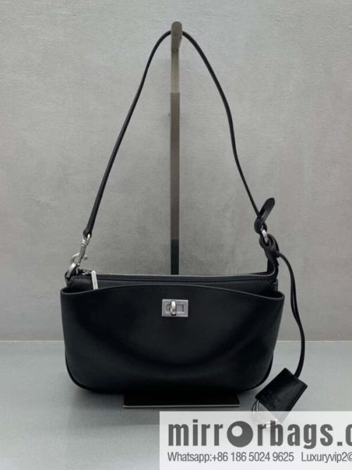 𝐁𝐚𝐥𝐞𝐧𝐜𝐢𝐚𝐠𝐚 𝐑𝐨𝐝𝐞𝐨 🖤🖤 814112 Black Silver Buckle