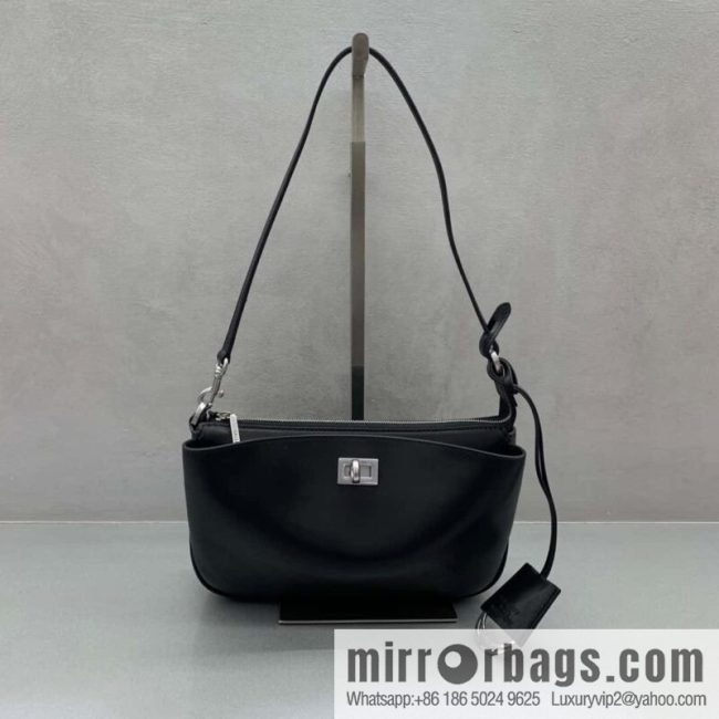 𝐁𝐚𝐥𝐞𝐧𝐜𝐢𝐚𝐠𝐚 𝐑𝐨𝐝𝐞𝐨 🖤🖤 814112 Black Silver Buckle